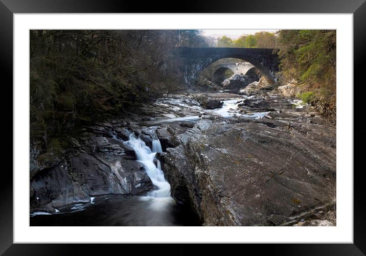 Waterfalls of Invermoriston Framed Mounted Print by Leighton Collins