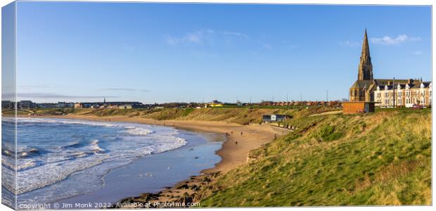 Long Sands from Cullercoats Canvas Print by Jim Monk