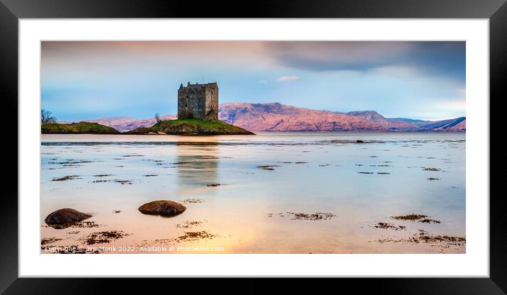 Castle Stalker, Scotland Framed Mounted Print by Jim Monk