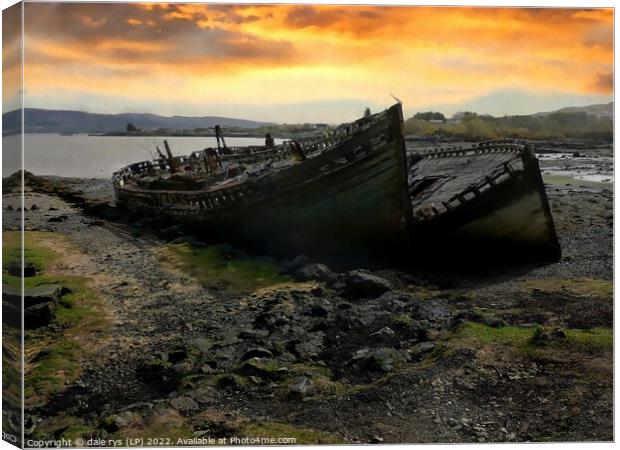 3 wrecks isle of mull or the 3 ladies argyll and b Canvas Print by dale rys (LP)