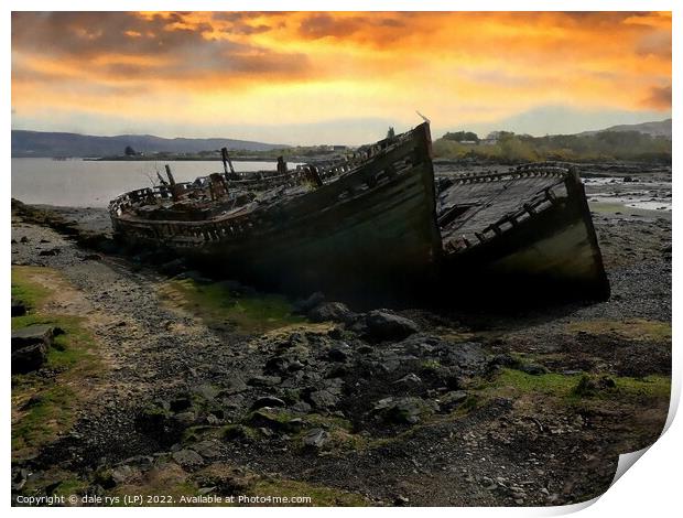 3 wrecks isle of mull or the 3 ladies argyll and b Print by dale rys (LP)