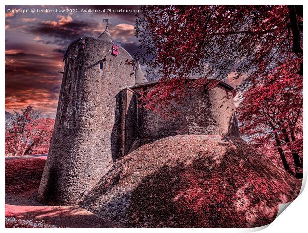 Enchantment of the Vermilion Castel Coch Print by Lee Kershaw