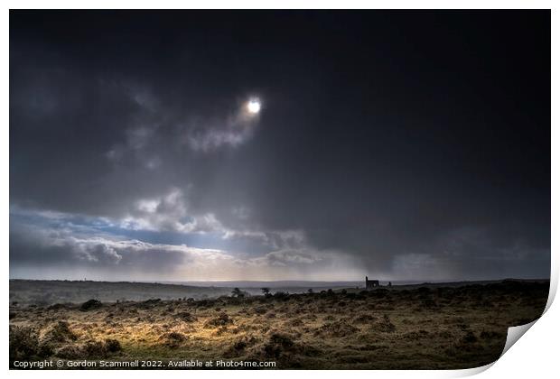 The mysterious Craddock Moor on Bodmin Moor in Cor Print by Gordon Scammell