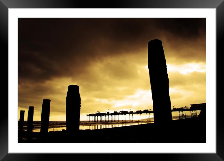 Serene Sunset on Teignmouth Pier Framed Mounted Print by Andy Evans Photos