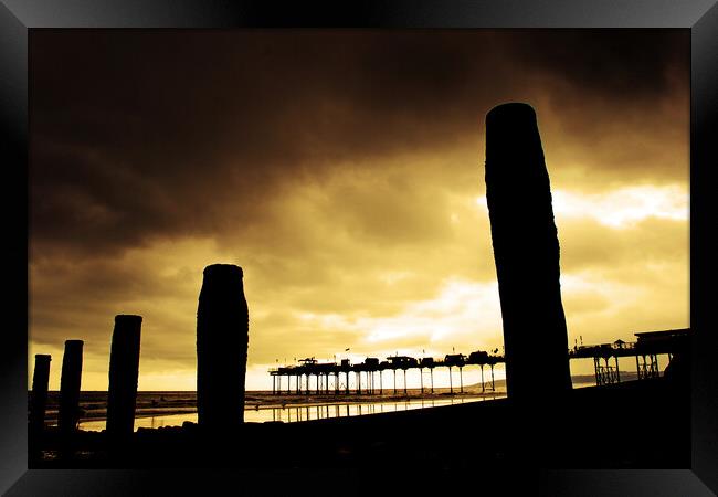 Serene Sunset on Teignmouth Pier Framed Print by Andy Evans Photos