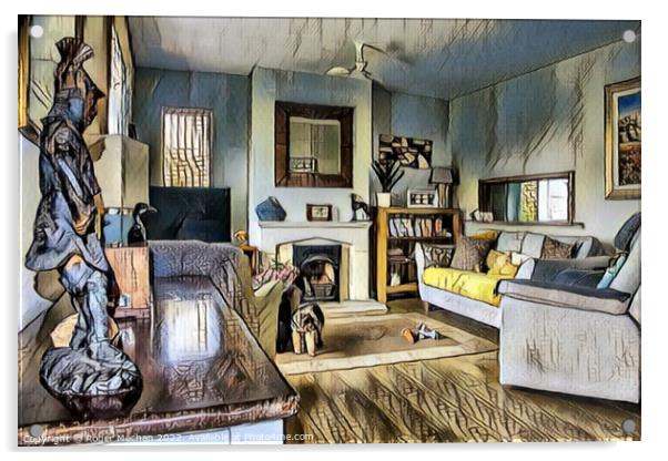 Cozy Living Room Retreat Acrylic by Roger Mechan
