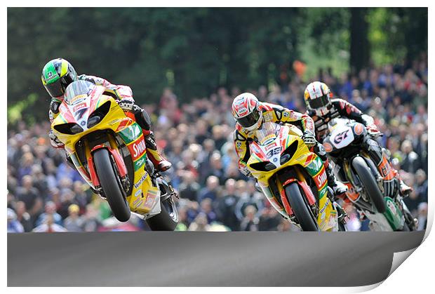 Tommy Hill, Michael Laverty, Shane Brne at Cadwell Print by SEAN RAMSELL