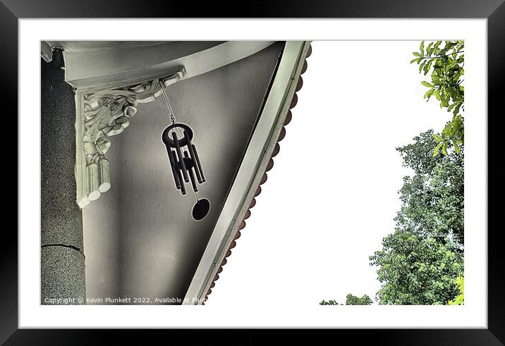 Buddhist Wind Chimes lnside temple Ho Chi Minh Vie Framed Mounted Print by Kevin Plunkett