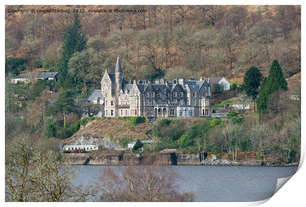 Loch Awe Hotel Print by rawshutterbug 