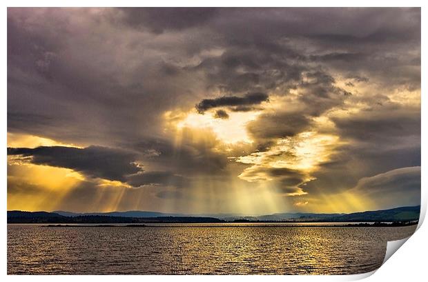 Beauly Firth Lightshow Print by Jacqi Elmslie