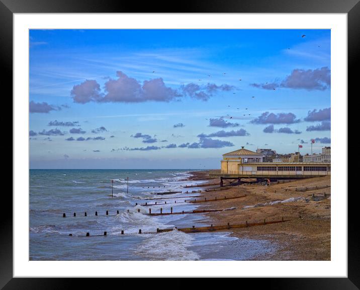 Worthing Clouds Sussex Framed Mounted Print by Clive Eariss