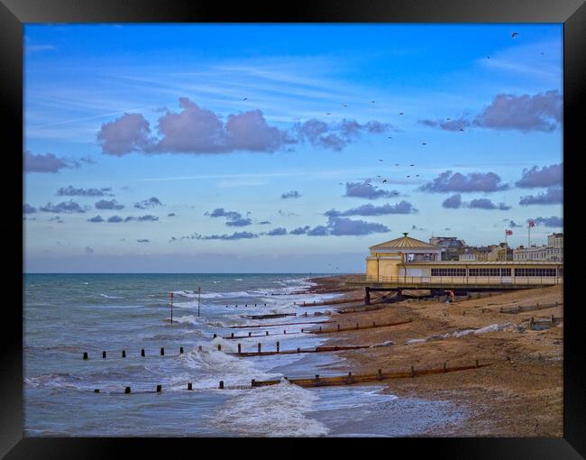 Worthing Clouds Sussex Framed Print by Clive Eariss