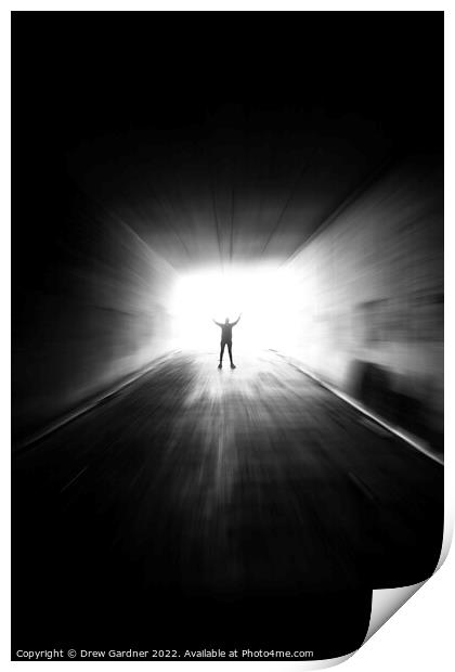 Light at the end of the Tunnel Print by Drew Gardner