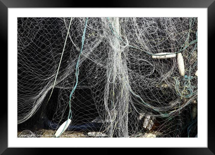Fishing Nets Framed Mounted Print by Drew Gardner