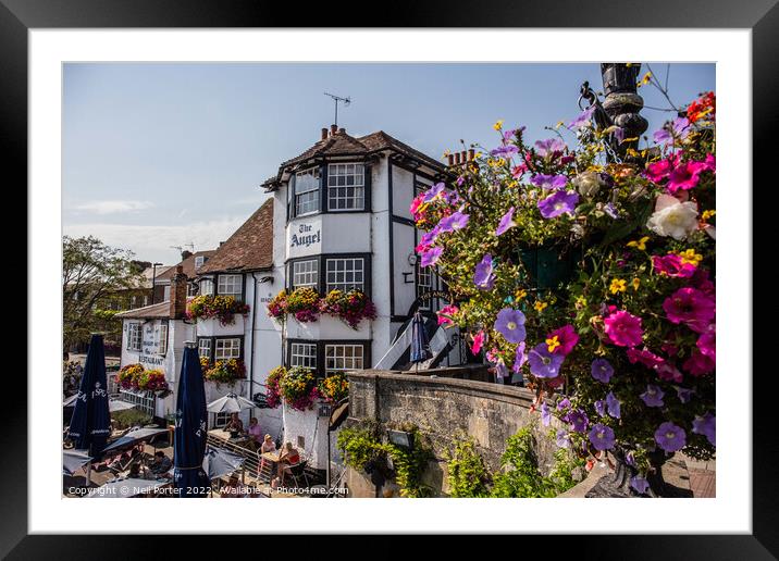 The Angel in Henley on Thames Framed Mounted Print by Neil Porter