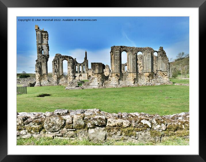 Byland Abbey Framed Mounted Print by Lilian Marshall