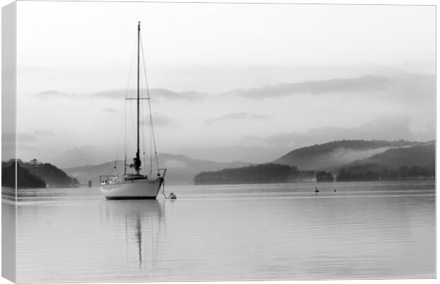Lake District – Windermere Morning with Yacht  Canvas Print by Will Ireland Photography