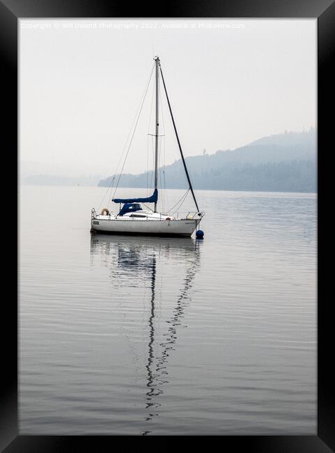 Lake District – Windermere  Yacht  Framed Print by Will Ireland Photography