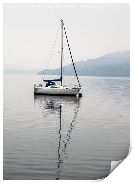 Lake District – Windermere  Yacht  Print by Will Ireland Photography