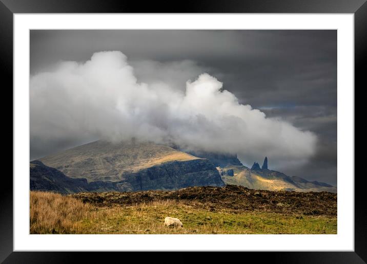 Heavy clouds over Storr Framed Mounted Print by Leighton Collins