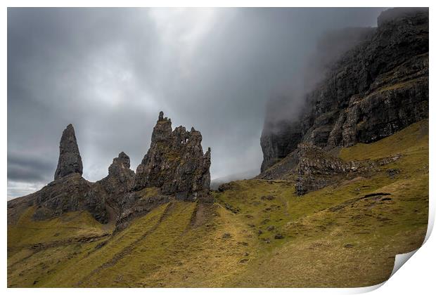 Rugged Old Man of Storr Print by Leighton Collins