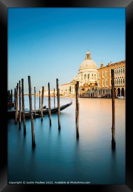 Santa Maria della Salute church, Grand Canal, Venice Framed Print by Justin Foulkes
