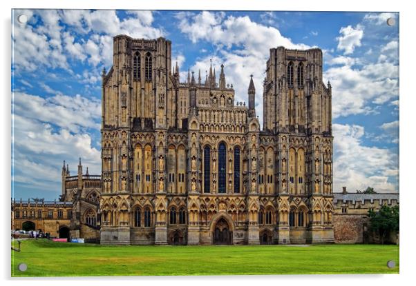 Wells Cathedral Somerset Acrylic by Darren Galpin