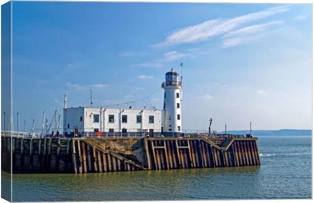 Scarborough Lighthouse North Yorkshire Canvas Print by Darren Galpin