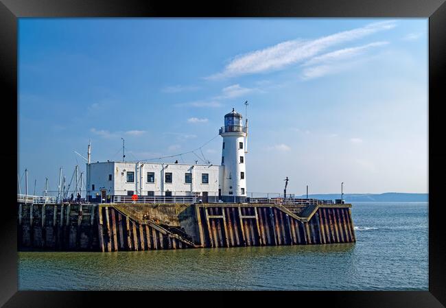 Scarborough Lighthouse North Yorkshire Framed Print by Darren Galpin