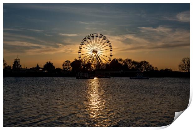 Southport Ferris Wheel Print by Roger Green