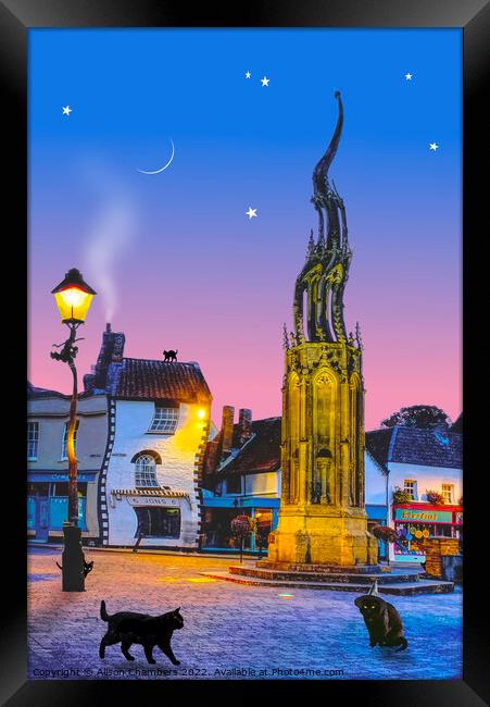 Glastonbury Witching Hour, Somerset Framed Print by Alison Chambers