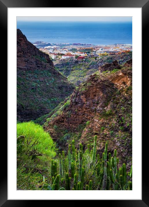 Barranco del Infierno Hell Gorge in Tenerife Framed Mounted Print by Artur Bogacki
