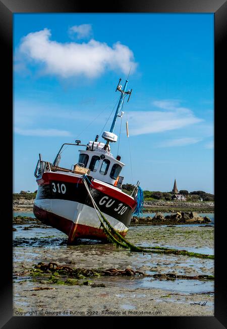 MFV Caprice waiting for the tide. Framed Print by George de Putron