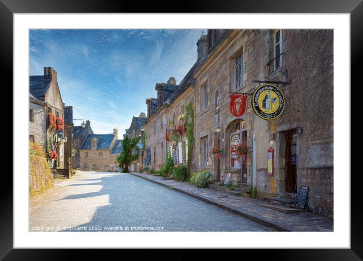 Charming Streets of Locronan - C1506 2031 PIN Framed Mounted Print by Jordi Carrio