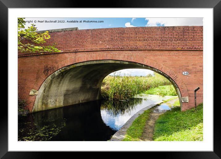 Grantham Canal Bridge 59 Lincolnshire Framed Mounted Print by Pearl Bucknall