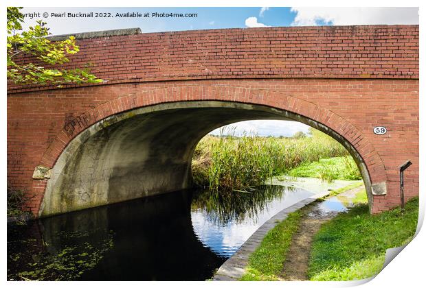Grantham Canal Bridge 59 Lincolnshire Print by Pearl Bucknall
