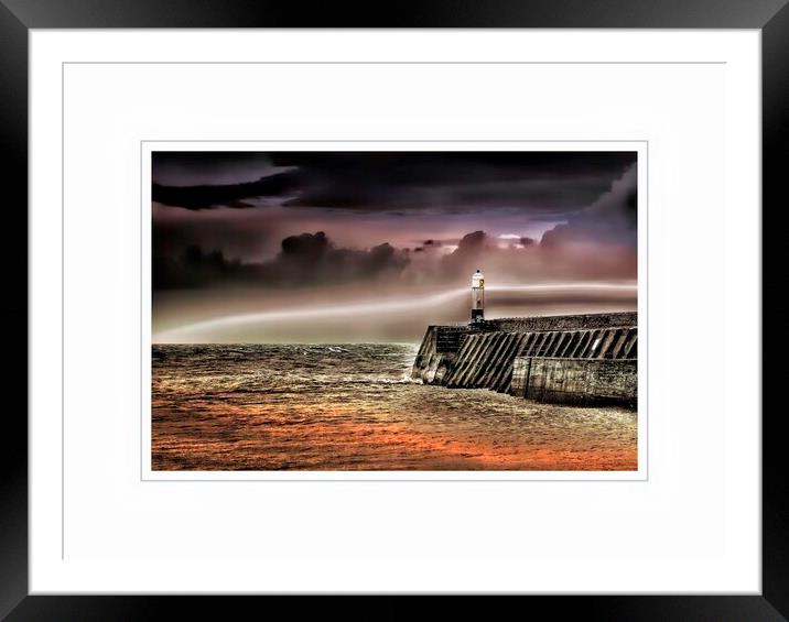 Porthcawl lighthouse Framed Mounted Print by paul holt