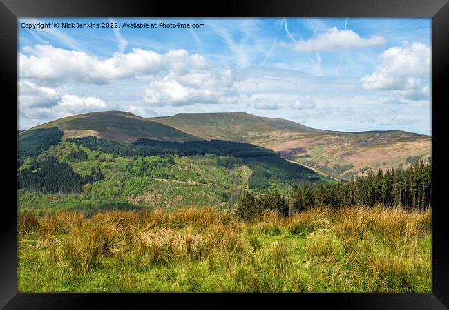 Waun Rydd from Bwlch y Waun in the Brecon Beacons Framed Print by Nick Jenkins
