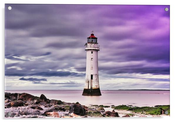 New Brighton Lighthouse Acrylic by Kevin Smith