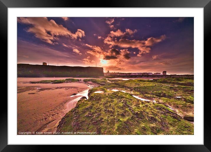 Fort Perch Rock sunset Framed Mounted Print by Kevin Smith