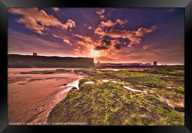 Fort Perch Rock sunset Framed Print by Kevin Smith