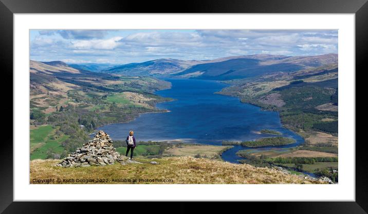 Loch Tay from above Killin Framed Mounted Print by Keith Douglas