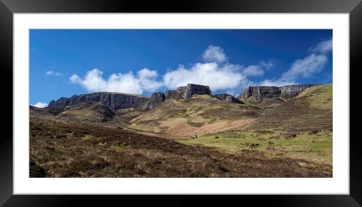 The Quiraing mountain range Framed Mounted Print by Leighton Collins