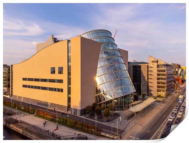 Dublin Convention Centre - aerial view Print by Erik Lattwein
