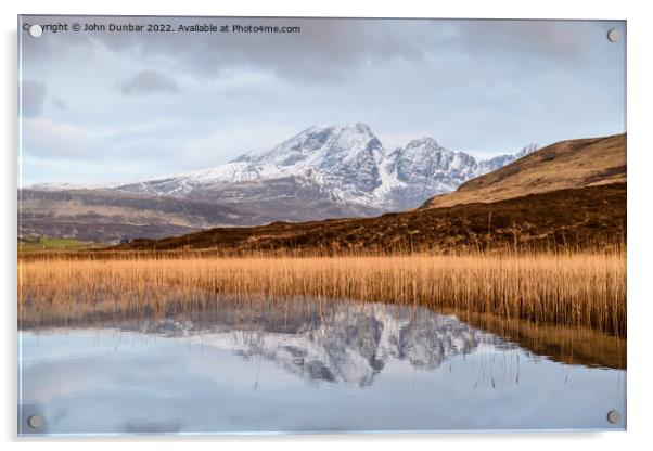 Winters Morning Loch Cill Chriosd Acrylic by John Dunbar
