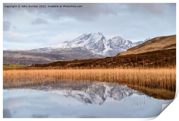 Winters Morning Loch Cill Chriosd Print by John Dunbar
