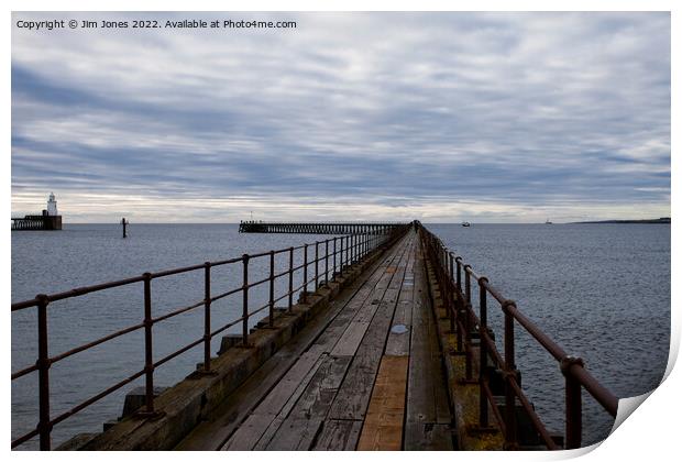 The Old Wooden Pier in Perspective Print by Jim Jones