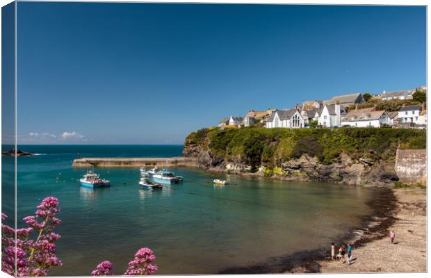 Serene Port Isaac Harbour Canvas Print by Wendy Williams CPAGB