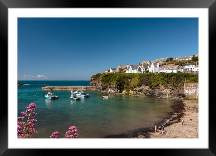 Serene Port Isaac Harbour Framed Mounted Print by Wendy Williams CPAGB