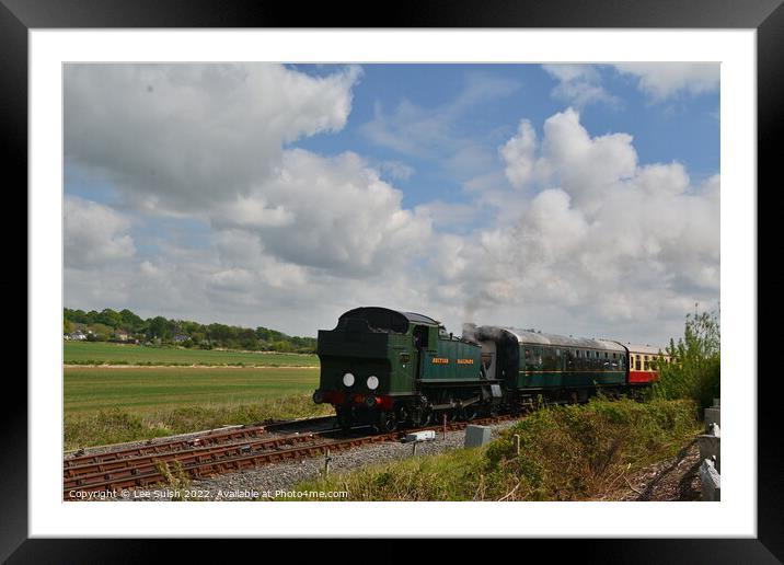 Steam Train from The Kent & East Sussex Railway Framed Mounted Print by Lee Sulsh